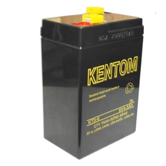 Bình Ắc Quy Khô gắn Quạt Sạc, Đèn Sạc 6V 5A Kentom