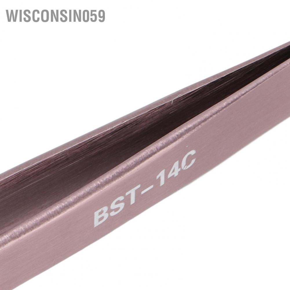 Wisconsin059 Stainless Tweezers Colored Point Head Wear Acid Resistant Industrial For PCB Semiconductors laboratory