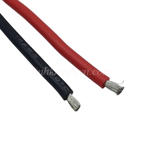 Combo 2 mét Dây điện 18awg vỏ silicon 200 độ