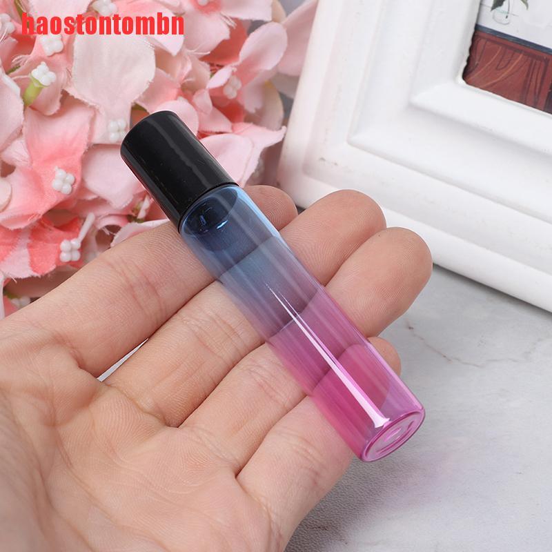 (Hàng Mới Về) Set 5 Lọ Thủy Tinh Màu Gradient Đựng Tinh Dầu / Nước Hoa Dung Tích 10ml