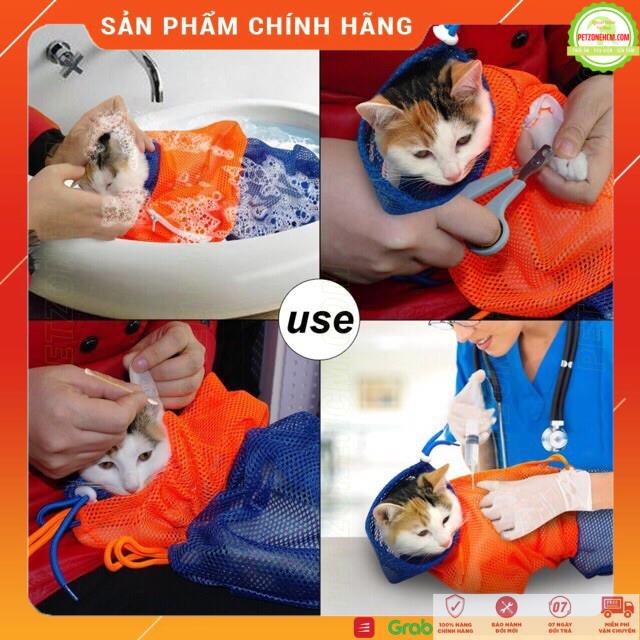 Túi lưới tắm cho mèo 👒 FREESHIP 20K 👒 Túi giữ mèo Pet Grooming Bag dùng khi tắm, cắt móng, bôi thuốc cho mèo