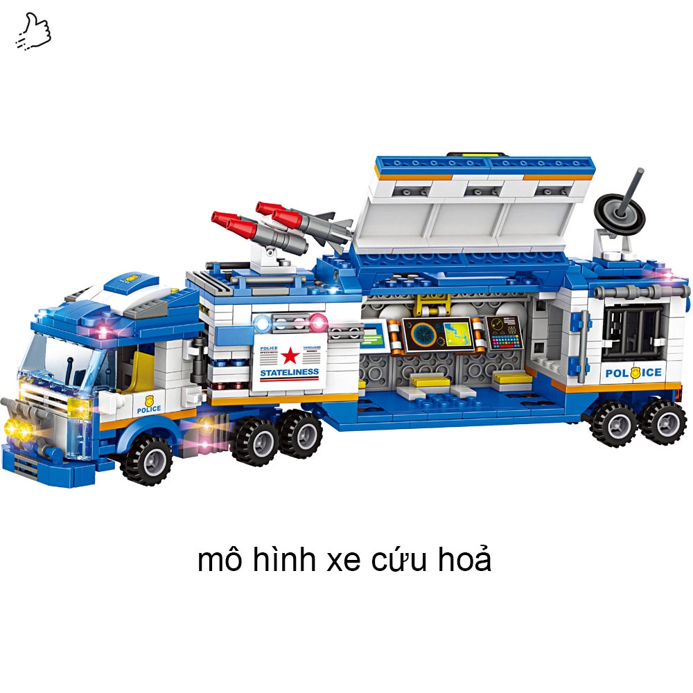 Đồ Chơi Lắp Ráp Kiểu LEGO Mô Hình Người Máy Cảnh Sát Biến Hình Swat Police Robot Model PX401 Với 828+ Mảnh Ghép