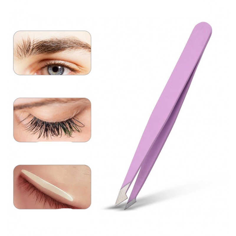 1 Nhíp Tỉa Lông Mày Chuyên Nghiệp Bằng Thép Không Gỉ Màu Sắc Macaron