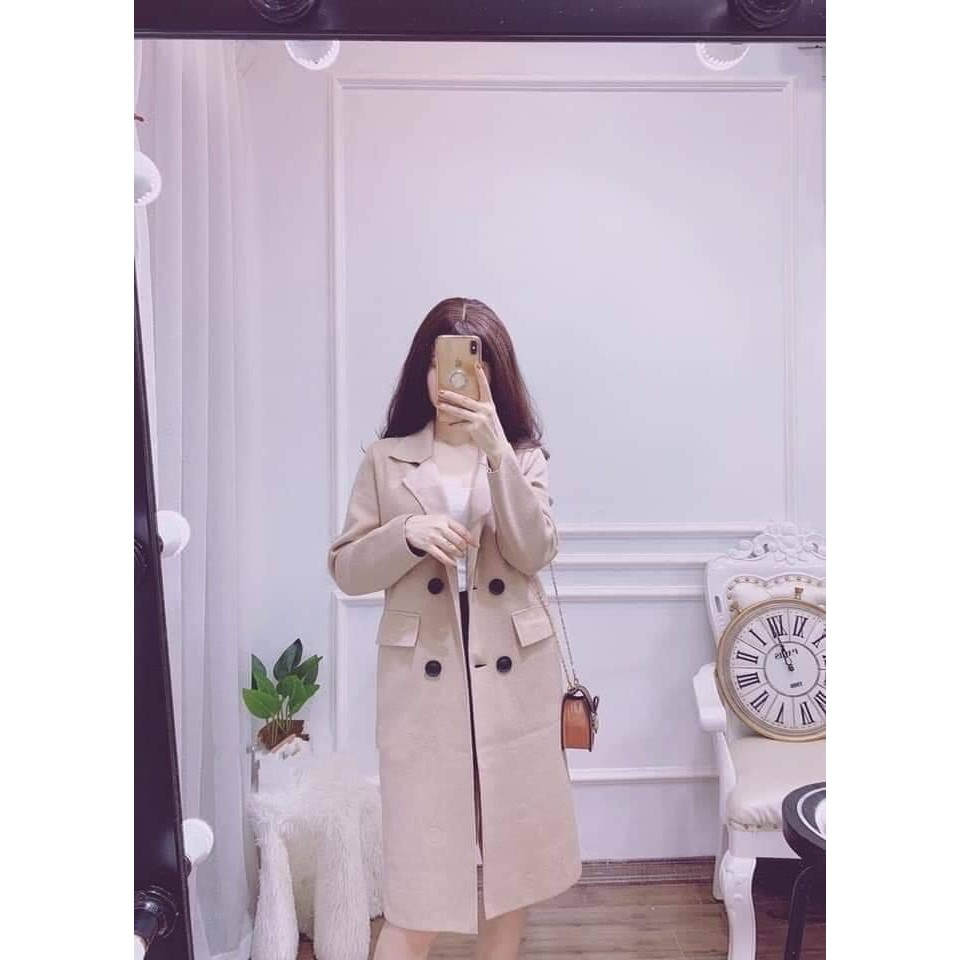 ÁO Dạ Nữ Đẹp Hàng Quảng Châu Cao Cấp, áo dạ thiết kế phong cách hàn quốc,có túi nắp, dạ ép loại 1 | BigBuy360 - bigbuy360.vn