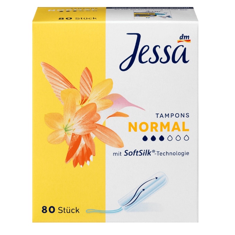 [CÓ CHE TÊN] Băng vệ sinh Tampons Jessa - Tampon Jessa Normal 3 giọt nội địa Đức dễ sử dụng, sạch và kháng khuẩn