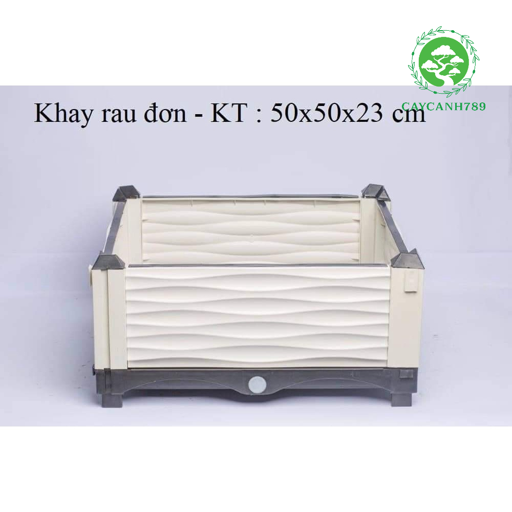 Chậu lắp ghép thông minh KT 50x50x23 cm siêu bền chịu nắng mưa tốt