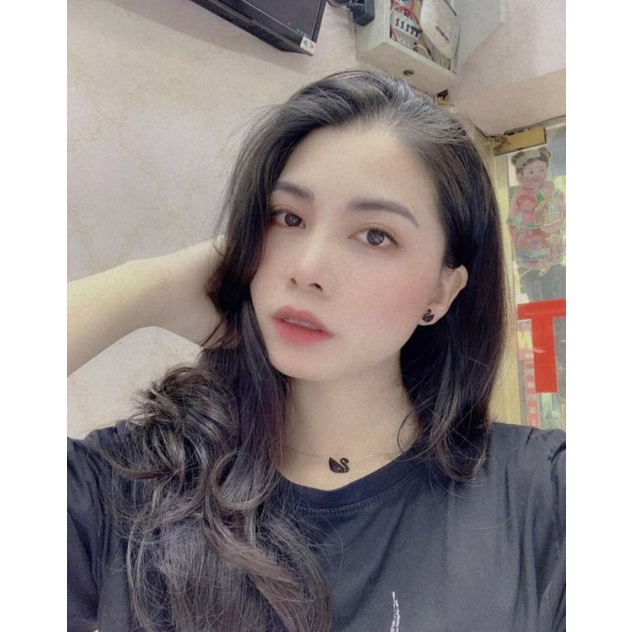 Set Dây chuyền,Lắc tay,khuyên tai 💥THIÊN NGA ĐEN💥 TIitan Cao Cấp không hoen ,không gỉ,⚡Kèm Ảnh +Video thật⚡
