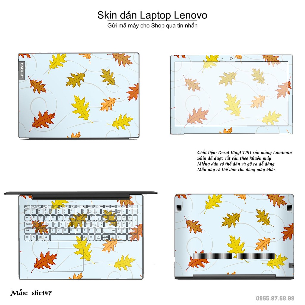 Skin dán Laptop Lenovo in hình Hoa văn sticker nhiều mẫu 24 (inbox mã máy cho Shop)