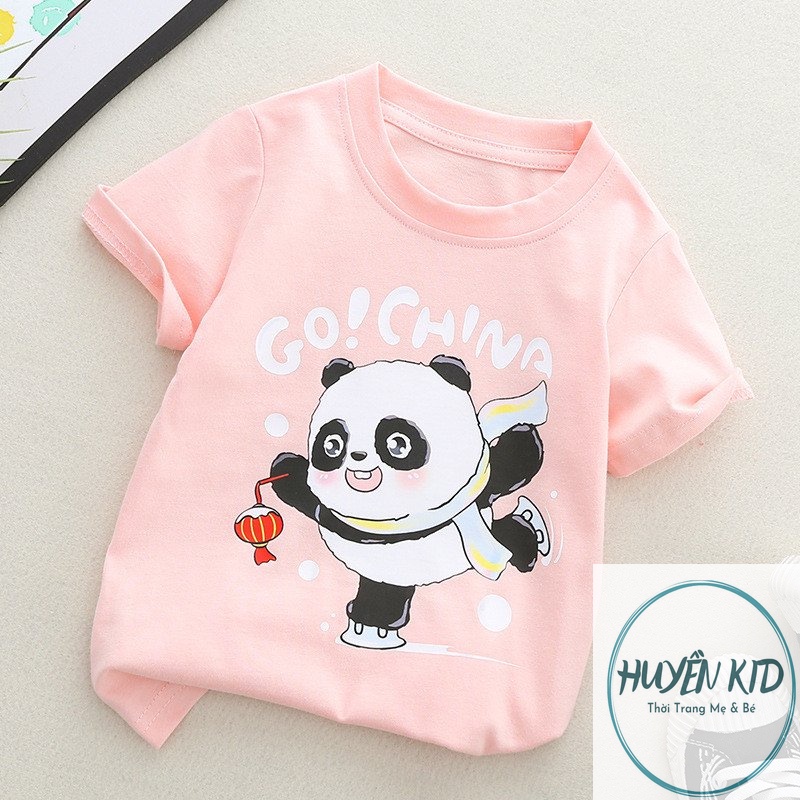 Áo thun bé gái hình gấu PANDA dễ thương, xinh xắn . Chất vải thoáng mát. T44