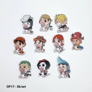 Sticker onepiece (mẫu OP09-OP17) dán trang trí size nhỏ 3-5cm