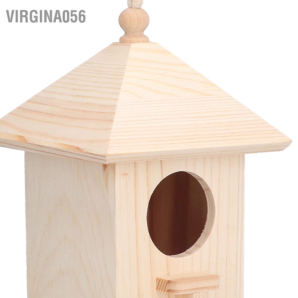 Có thể bán buôn Nhà nuôi chim bằng gỗ có dây treo bền cho sân vườn Sân cửa sổ Virgina056 Hàng giao ngay
