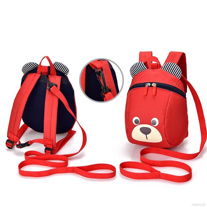 Baby Boys Girls Schoolbag Baby Cute Bear Anti-lost Backpack