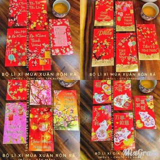 [TẾT] COMBO SỈ BAO LÌ XÌ GIẤY LÁNG IN NỔI 3D SIÊU SẮC MÀU - HÀNG KHÁCH ĐẶT - TONY