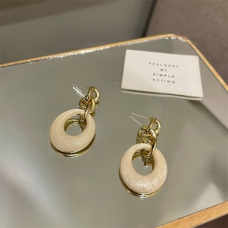 Bông tai mạ bạc 925 dáng dài thời trang phong cách Hàn Quốc f842