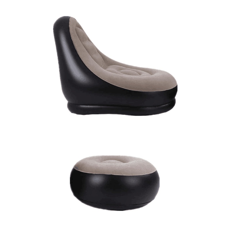 Bộ 2 Ghế Lười Bơm Hơi + Bàn Đạp Dày Dặn Tiện Dụng Cho Gia Đình / Phòng Khách / Bãi Biển
