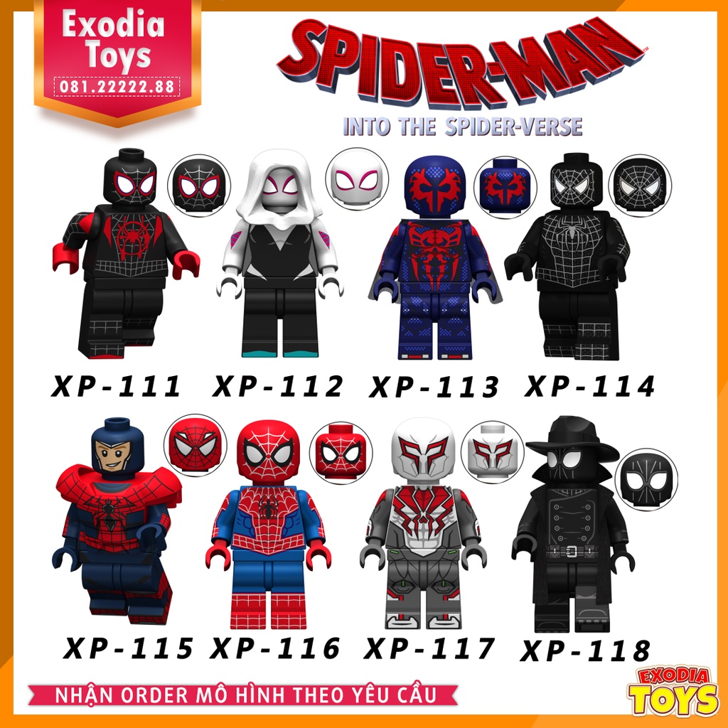 Xếp hình Minifigure siêu anh hùng Spider Man Người Nhện : Vũ Trụ Mới - Đồ Chơi Lắp Ghép Sáng Tạo - KORUIT 1016