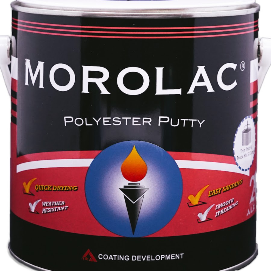 Tặng Dao Nhựa, Matít (bột trét) Morolac Polyester Putty 3.5Kg