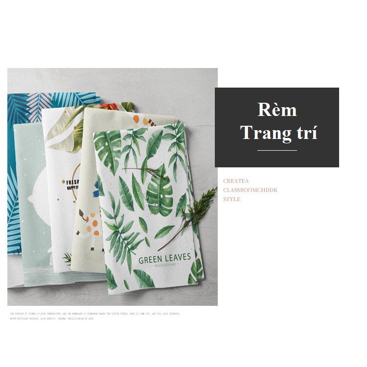 Rèm cửa IN HOA kiểu Nhật loại 2 MẢNH