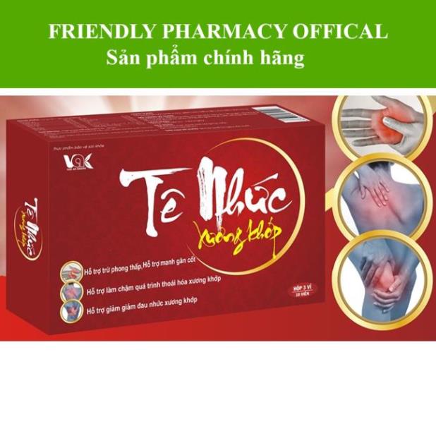 TÊ NHỨC XƯƠNG KHỚP – Hỗ trợ trừ phong thấp, hổ trợ mạnh gân cốt, chậm quá trinh thoái hóa khớp (30 viên)
