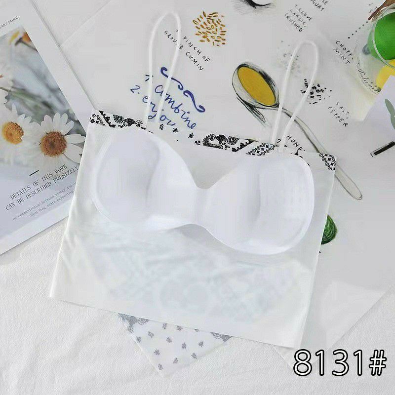 Áo bra lụa khăn yếm 8131 họa tiết hoa văn độc đẹp lạ, bra CHUN mềm mát.