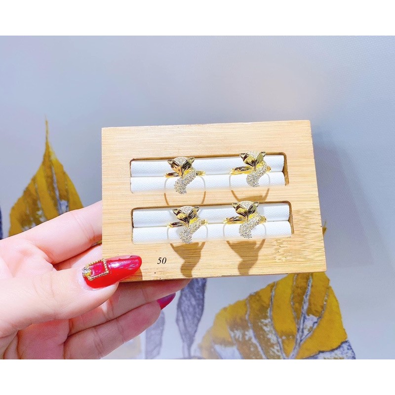 Nhẫn hồ ly vàng 10kara hàng dày dặn