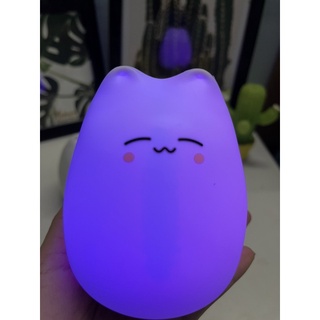 Đèn ngủ silicon hình mèo dễ thương (lỗi 1 đổi 1)