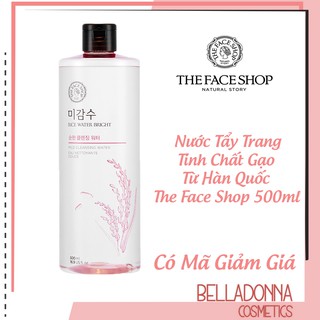 Nước Tẩy Trang Dịu Nhẹ The Face Shop Rice Water Bright Cleansing Water 500ml