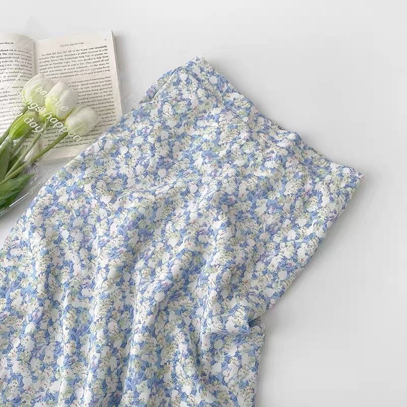 Chân váy dài hoa nhí hàn quốc xinh cho nữ, aimeecloset.vn ảnh thật | BigBuy360 - bigbuy360.vn