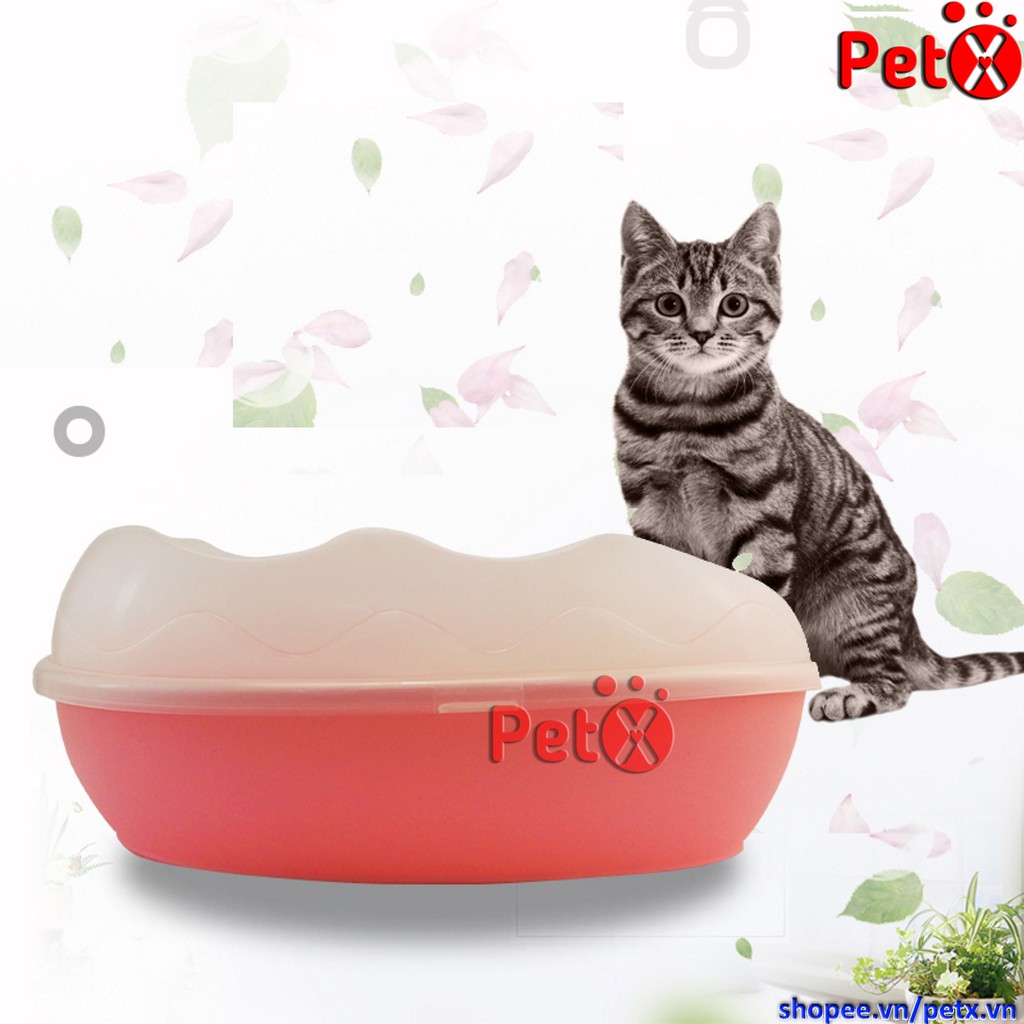 Khay vệ sinh cho mèo hình trứng giá rẻ cỡ trung (size M), chọn được màu