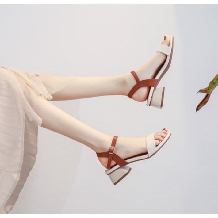 Sandal nữ, dép quai ngang nữ đi học, đi chơi thời trang DS04, đế cao 3cm nhựa tổng hợp chống trơn trượt