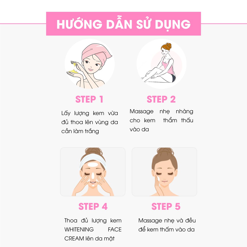 Bộ sản phẩm dưỡng trắng da mặt và toàn thân Truesky VIP07 gồm 1 kem dưỡng trắng body 100g + 1 kem dưỡng trắng da mặt 20g