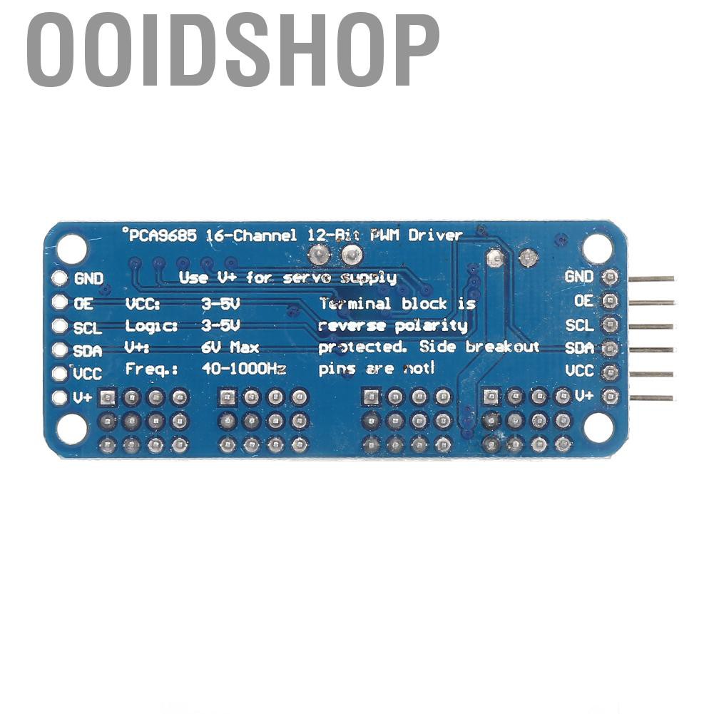 Động Cơ Servo 16 Kênh Pca9685 12bit Pwm I2C 40~1000hz 5v