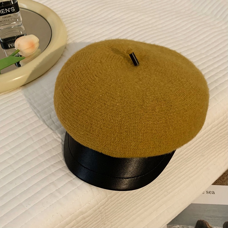 Nón beret vải len thời trang thu đông phong cách retro dành cho nữ