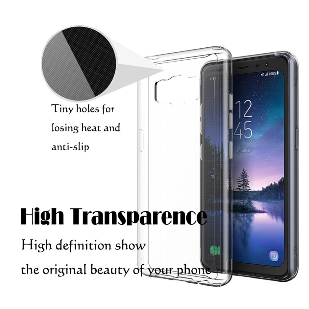 Sale 69% Ốp điện thoại TPU silicon  trong suốt cho Samsung Galaxy , S8 Active,Clear TPU Case Giá gốc 81000đ- 128B32