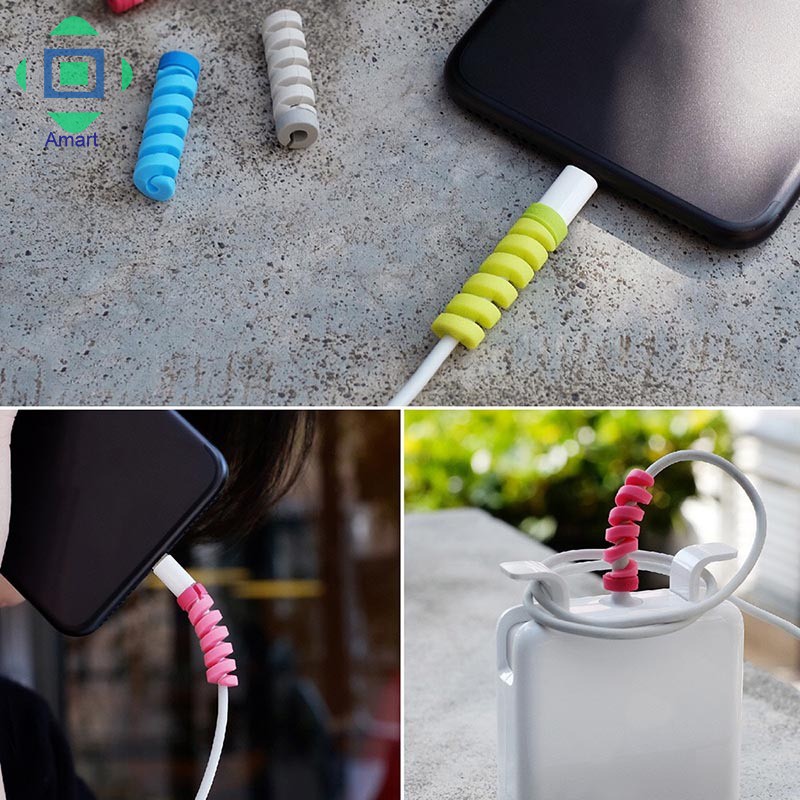 Set 4 Phụ Kiện Bảo Vệ Dây Cáp Sạc Usb Tiện Lợi
