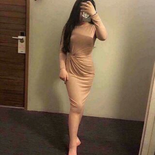 Váy xoắn eo dài tay Thái lan