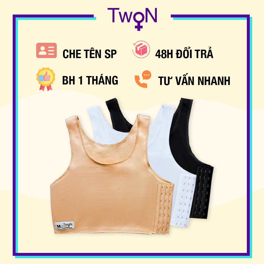 Áo Nịt Ngực Tomboy Móc Cài Không Viền - Bản nịt cứng 16cm siêu phẳng
