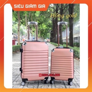 Vali kéo du lịch nhựa cao cấp  💖size20- 24💖 vân ngang xách tay bo bóc chịu lực chống trầy xước. Ship Hoả Tốc Hà Nội