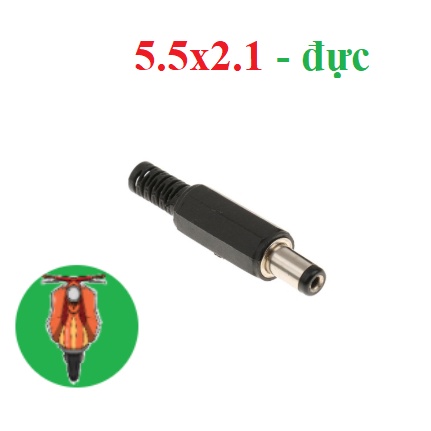 Jack cắm nguồn 5.5x2.1 5.5x2.5 dương