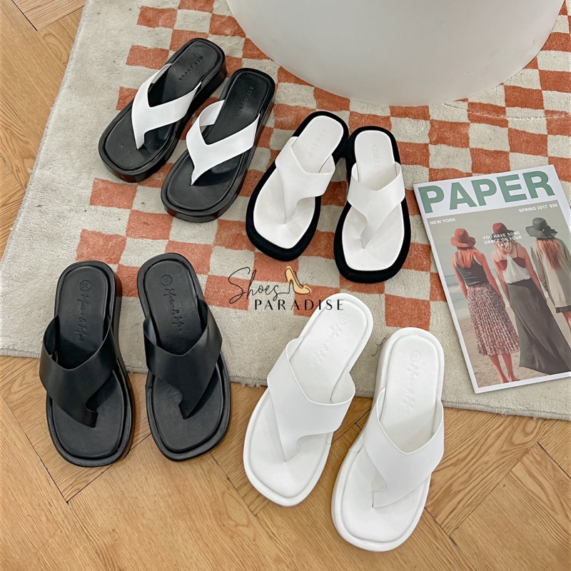Dép nữ đế xuồng thời trang đế bằng bánh mì phong cách ulzzang SHOES PARADISE DĐX