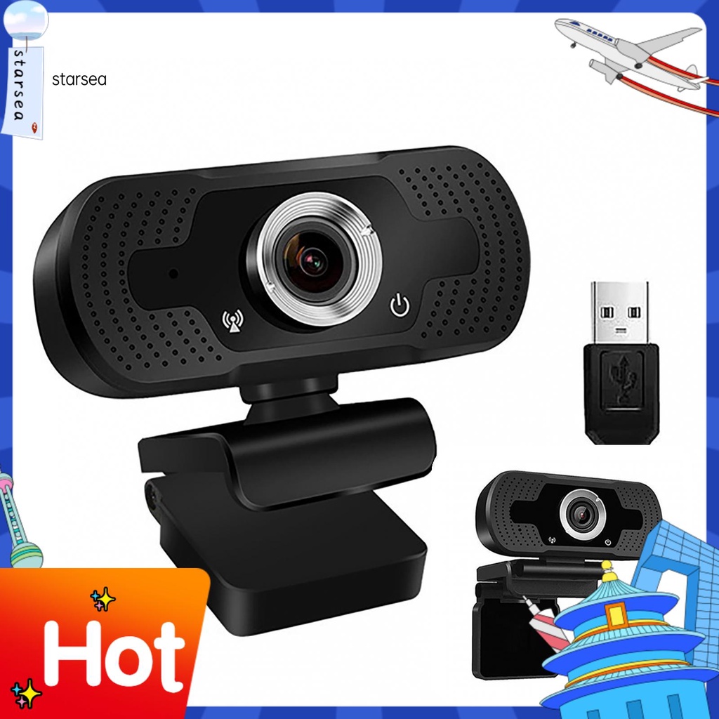 Webcam USB xoay tự động 1080P giảm tiếng ồn tiện dụng | BigBuy360 - bigbuy360.vn