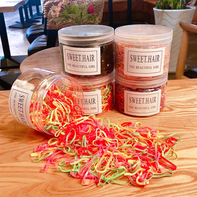 Set 500-2500 Dây Buộc Tóc Cao Su Nhiều Màu Sắc Thời Trang Hàn Quốc Dành Cho Nữ
