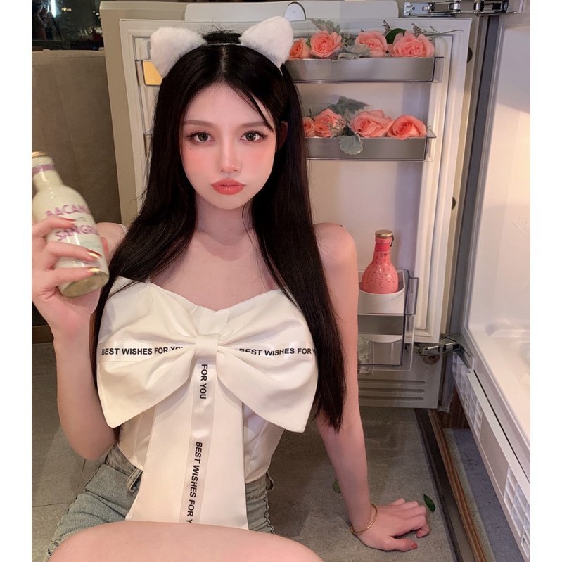 Áo Quây Ngực Đính Nơ Thời Trang Mùa Hè Quyến Rũ Dễ Phối Đồ