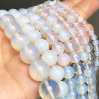Bộ hạt đá opal màu trắng dùng làm trang sức thủ công