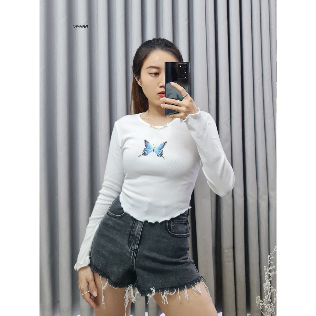 Q9856 - Quần short jean Tezenis, lai tua rua, trơn