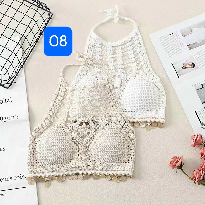 Áo bra sợi móc⚡️bikini ren đi biển hót hit 2022