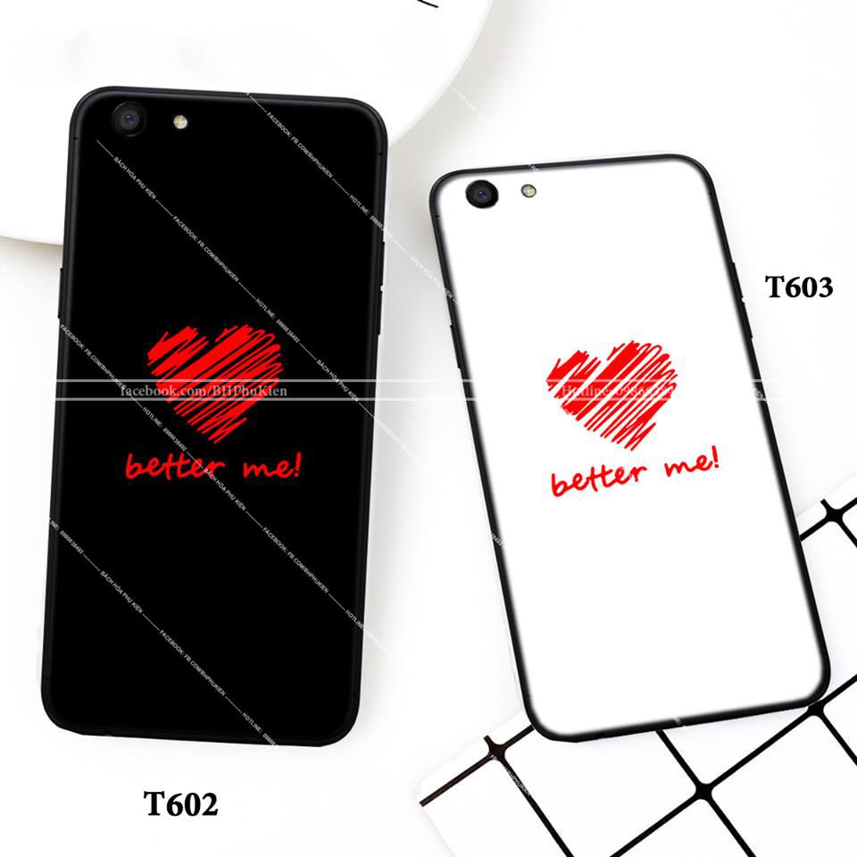 Ốp lưng điện thoại Vivo V5 / Y53 / Y55 / Y69 - in hình trái tim mày hồng smail và trái tim viền đen , viền trằn đẹp
