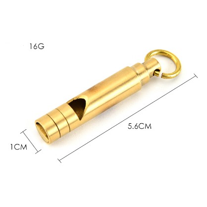 Còi Đồng Thau Cao Cấp - Bao Gồm Vòng Đồng - EDC Treo Móc Khóa - Chất Lượng Cao - Hàng Có Sẵn Trong Kho