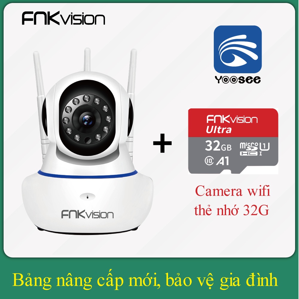 Camera Wifi Fnkvision siêu nét YOOSEE 360° đàm thoại 2 chiều, - quan sát toàn cảnh