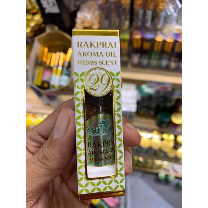 DẦU NGÂM 29 VỊ RAKPRAI AROMA OIL HERBS SCENT 8ML THÁI LAN CHÍNH HÃNG - 9019